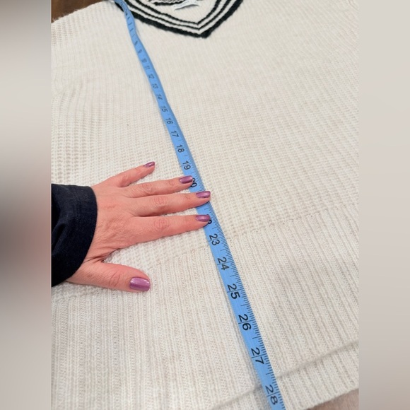 Arizona Jean Co V-Neck Sweater with Stripes preppy academia tennis - Picture 9 of 15